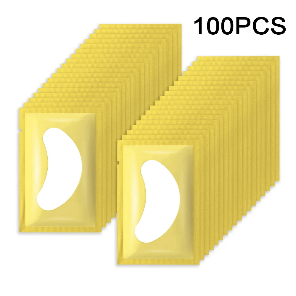 100 pairs Eyelash Pads Grafted Lash Hydrogels Gel Patches Under Eye Pads for Eyelash Extension Tips Sticker Makeup Tools