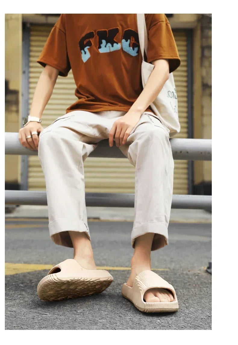 Luxury Man Sandal for Men Brand Men's Shoes 2025 White Sandals Flat Sandals Mens Soft Sandles Summer Shoes Sale Slippers Slipers