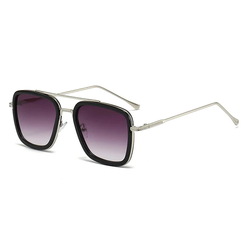 2024 New Square Men Sunglasses Fashion Metal Steampunk Sun Glasses For Women Trendy Outdoor Shades Eyewear Unisex Accessory