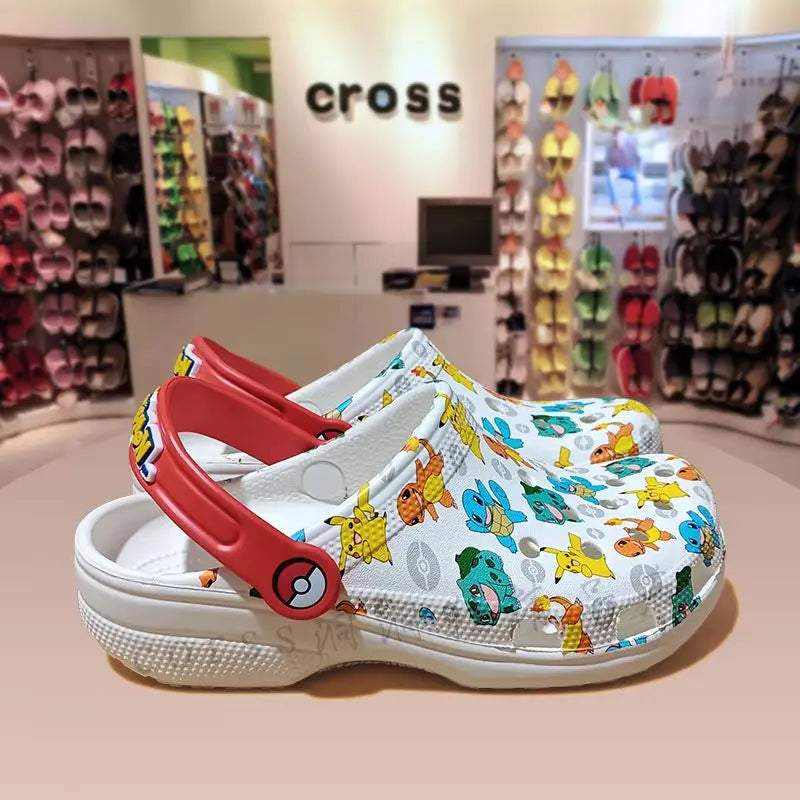 Hole Cartoon Anime Sandal Boys Slippers Eva Soft Sole Outer Sandals Home Anti Slip Toe Caps Beach Shoes Summer Slippers Children