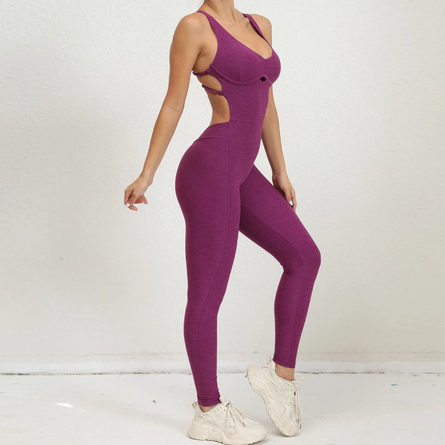 Sexy Cross Backless Scrunch Sport Jumpsuits Monkeys Women Sportswear One Piece Gym Yoga Workout Clothing Female Fitness Overalls