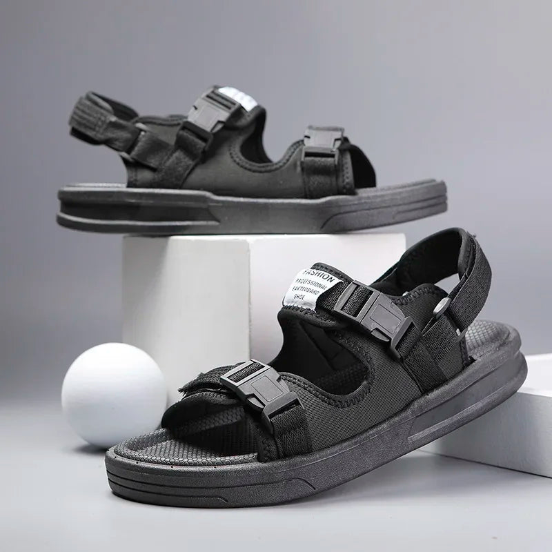 Men Sandals 2024 Trending Men's Luxury Sandals Man Summer 2024 Shiatsu Slippers Flat Sandal Beach Shoes Platform Sandals. Mens