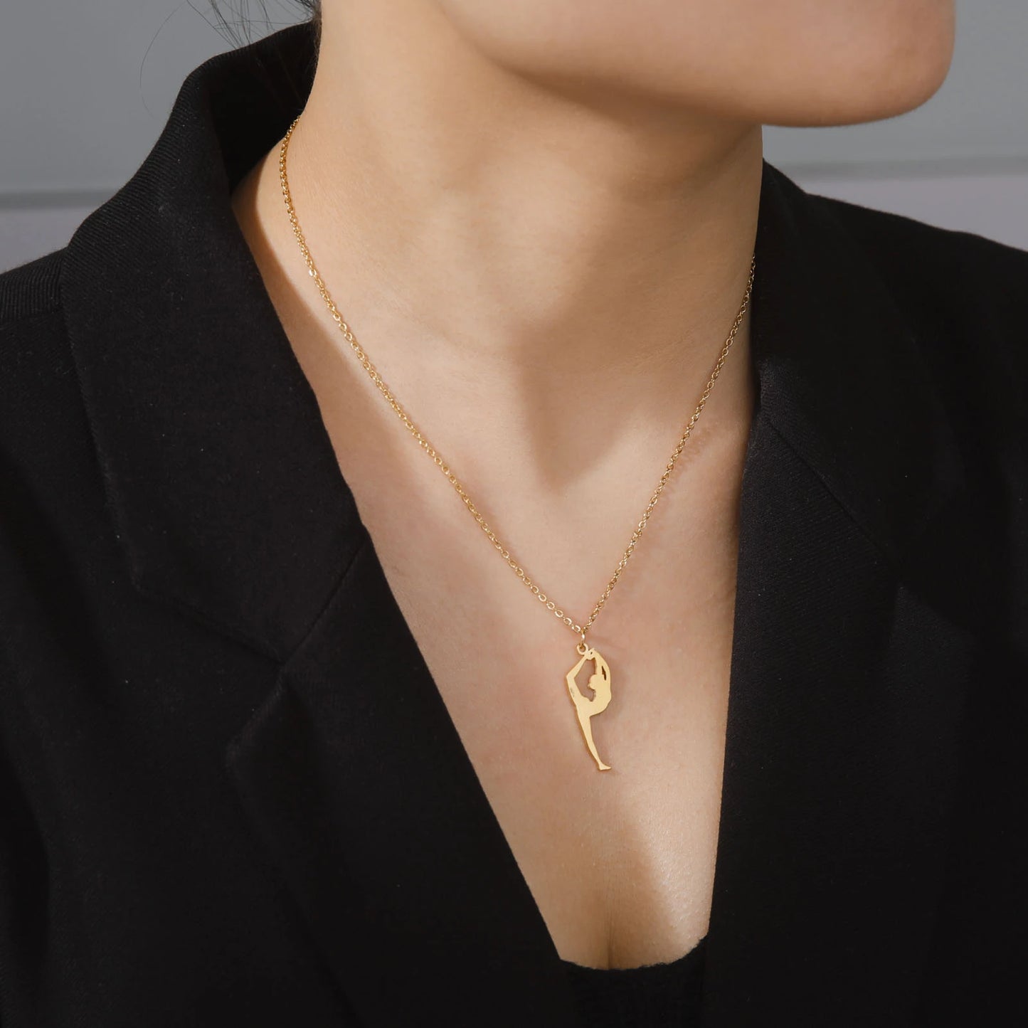 Rhythmic Gymnastics Necklace Women Trend 2025 Gymnast Stainless Steel Jewelry BFF Dancer Girl Sport Accessories Mother Day Gift