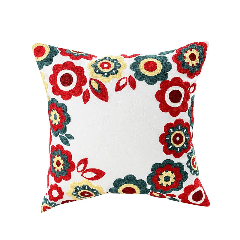 Bohemian Pillow Cover Canvas Towel Embroidered Throw Pillow Case Decor Home Sofa Cojines Cushion Covers Office Supplies 45x45