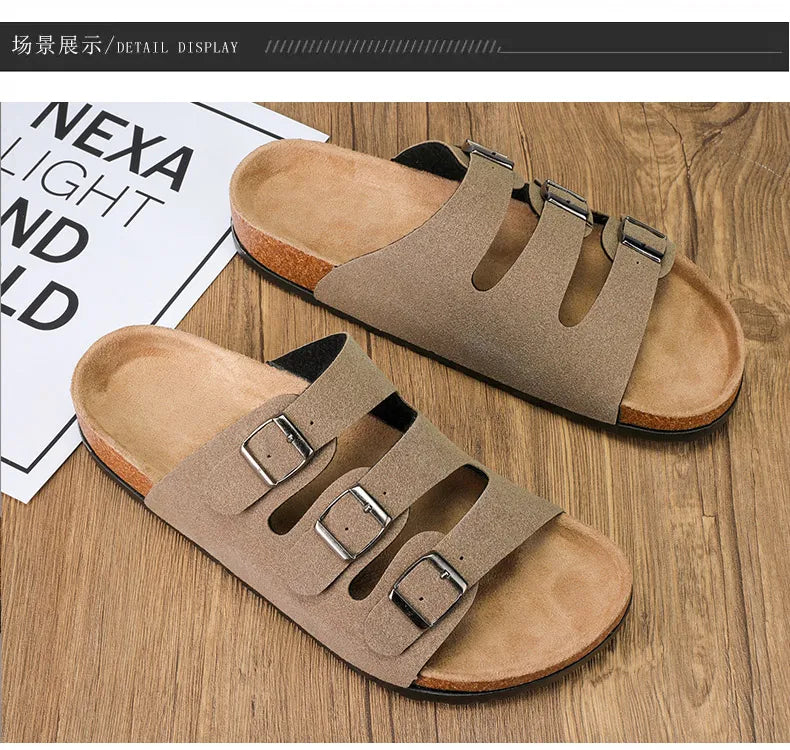 Men's Summer Sandals for Men 2024 Adult Leather Men's Sandal Man Beach Sandals Original Brands Shoes Trend Trending Comfortable