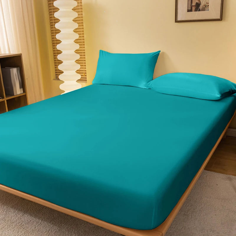 1 piece of solid matte bedsheet, lake blue bedspread for bedroom, bedding (excluding pillowcases)
