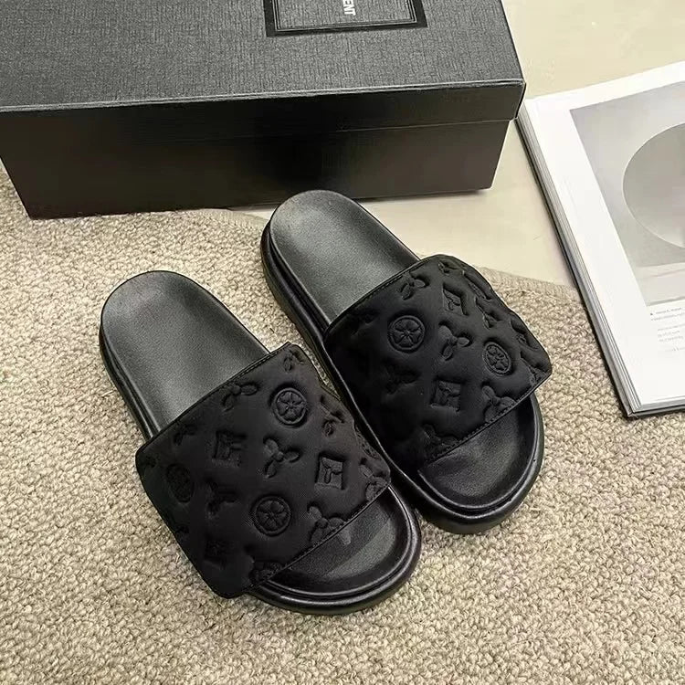 Flat Luxury  Designer Shoes Summer Brand Desinger Fashion Women Sandal Casual Slides Slipper Outdoor Female Flip Flops