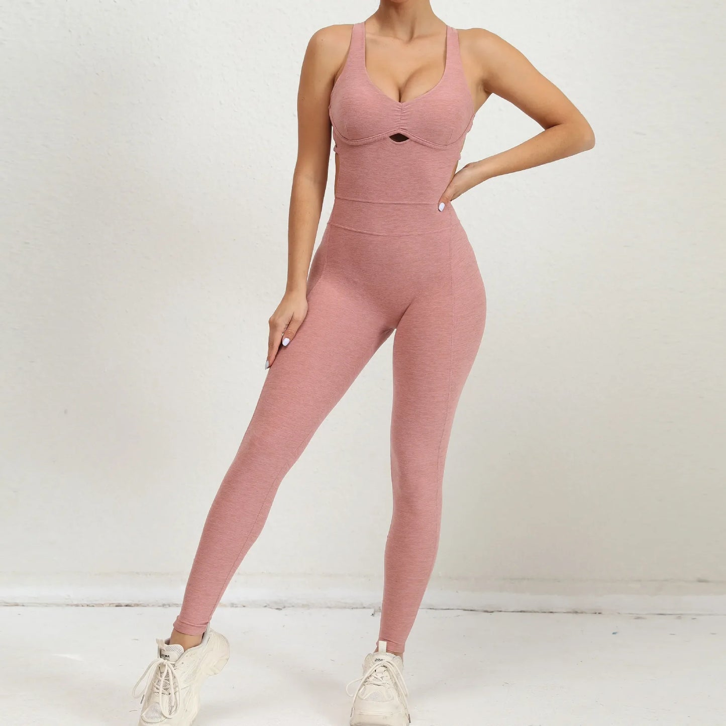 Sexy Cross Backless Scrunch Sport Jumpsuits Monkeys Women Sportswear One Piece Gym Yoga Workout Clothing Female Fitness Overalls