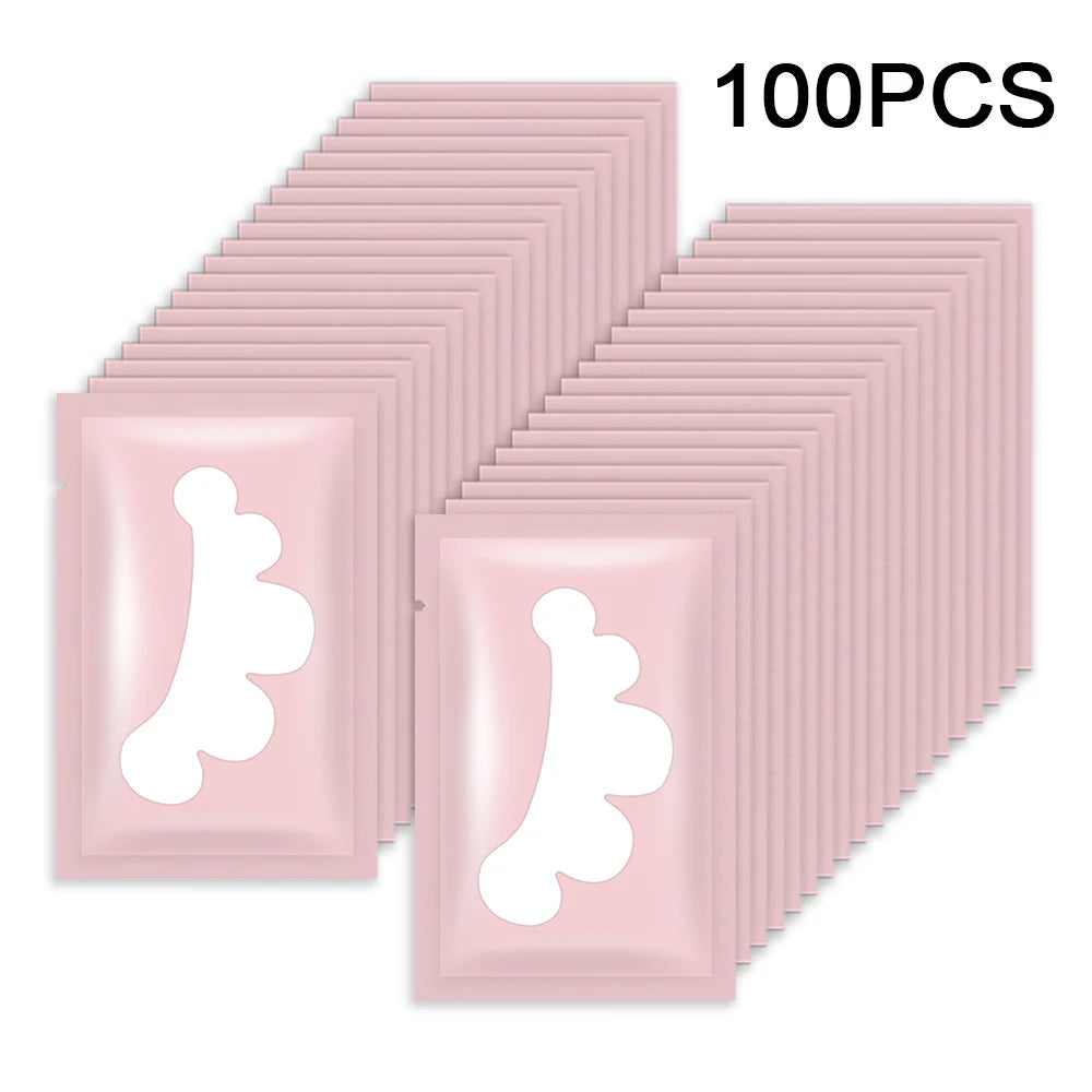 100 pairs Eyelash Pads Grafted Lash Hydrogels Gel Patches Under Eye Pads for Eyelash Extension Tips Sticker Makeup Tools
