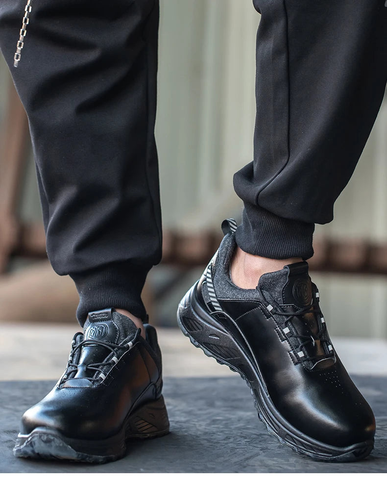 Rotating Button Security Protective Boots Men New Safety Shoes Men Anti-smash Anti-puncture Work Shoes Fashion Men Sport Shoes