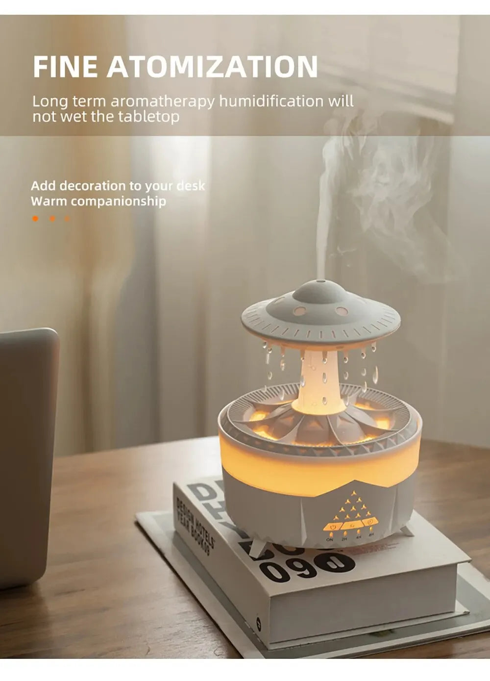 2025 ufo Air Humidifier Ultrasonic Aromatherapy Diffusers Mist Maker Fragrance Essential Oil Aroma Difusor Remote control