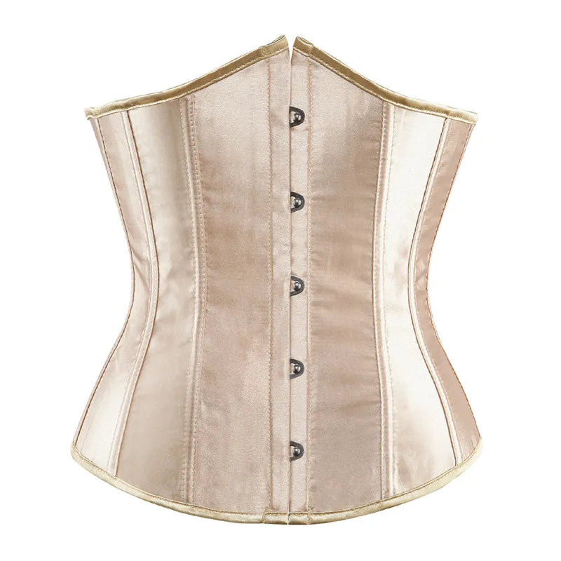 Black Corset Underbust Plus Size Sexy Women With Lacet Bodyshaper Costumes Cincher Ladies Burlesque Corselet Red Green Blue Pink