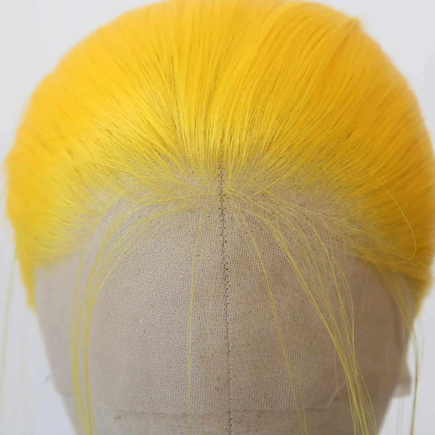 250Density 32inch lace front wig 13x4 Yellow colored human hair wig Brazilian PrePlucked Hair straight human hair wigs For Women