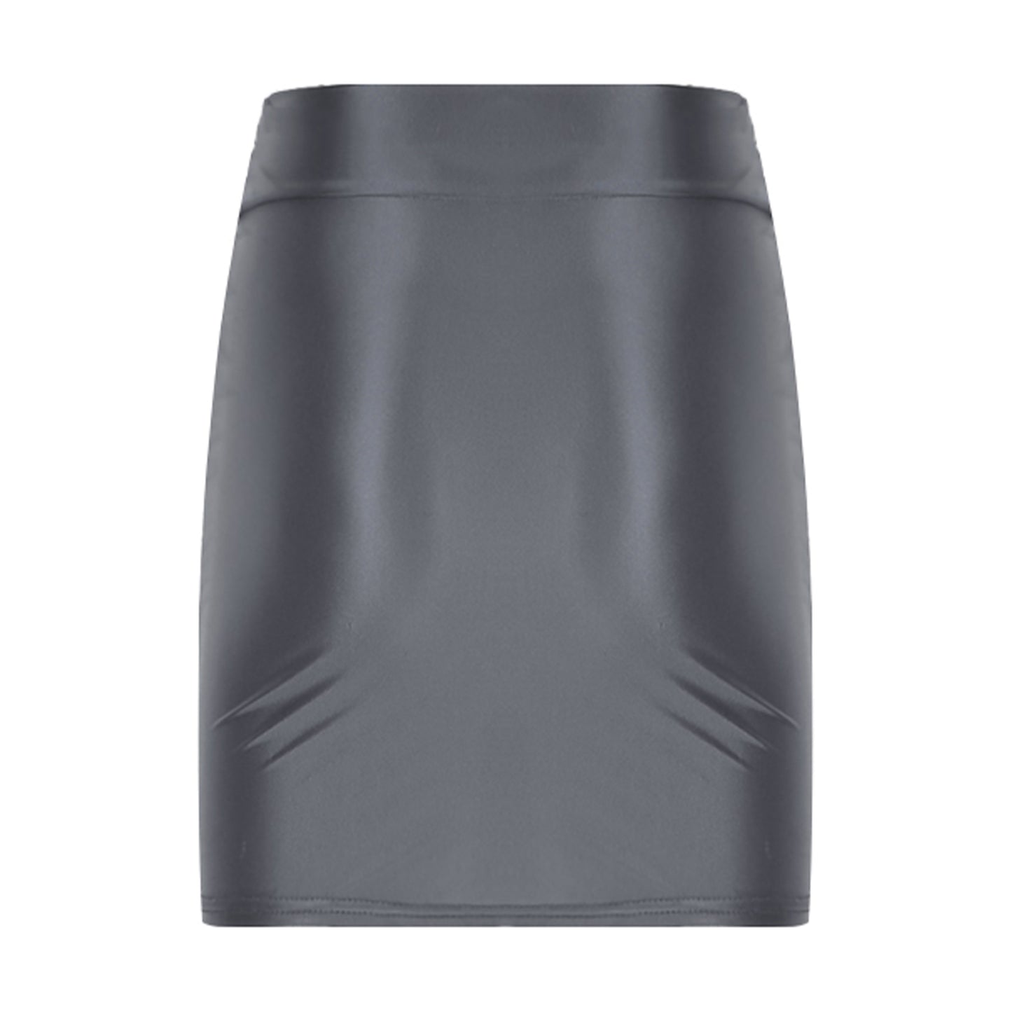 Womens Glossy Mini Skirts Solid Color Shiny Low Rise Elastic Waistband Pool Party Nightclub Ruffled Skirt Bikini Cover Ups
