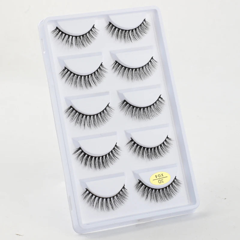 3/5 Pairs Fake Lashes Natural Long False Eyelashes Extension Fluffy 3D Mink Lashes Wispy Strip Eyelashes Makeup Tools maquillaje