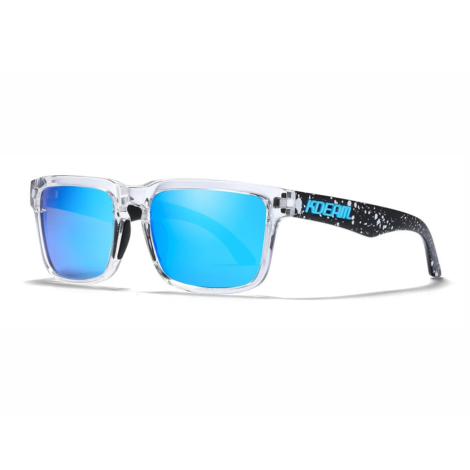 KDEAM Brand Hot Selling Square Polarized Men Sunglasses Brief And Fashion Design Leisure Women Shades Fishing Driving Glasses
