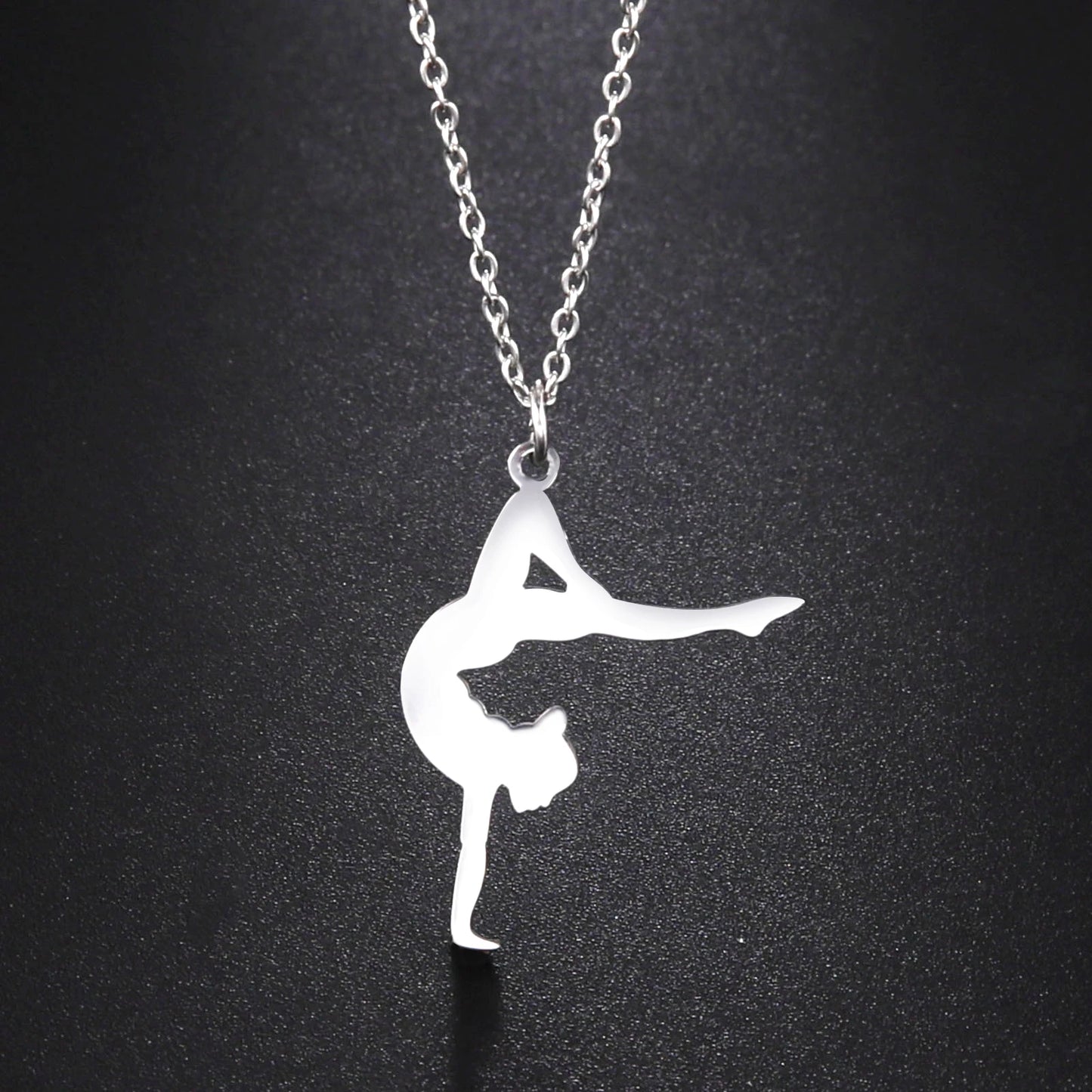 Rhythmic Gymnastics Necklace Women Trend 2025 Gymnast Stainless Steel Jewelry BFF Dancer Girl Sport Accessories Mother Day Gift