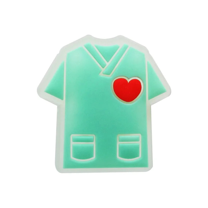 1pcs Owl Unicorn LED Sandal Accessories Shoe Charms for Clog Stethoscope Clips Jeans Clog Pin Football Gamepad Shoe Decoration