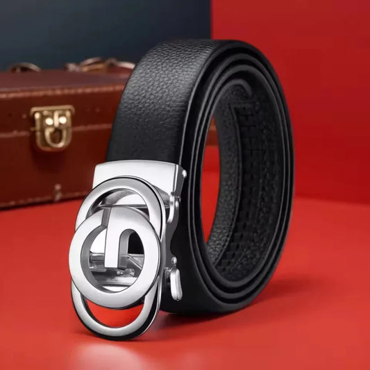 Fashion Business Men'S Belt Genuine Luxury Brand Metal Buckle Belt High-Quality PU Leather Soft Belt With Cargo Pants Jeans