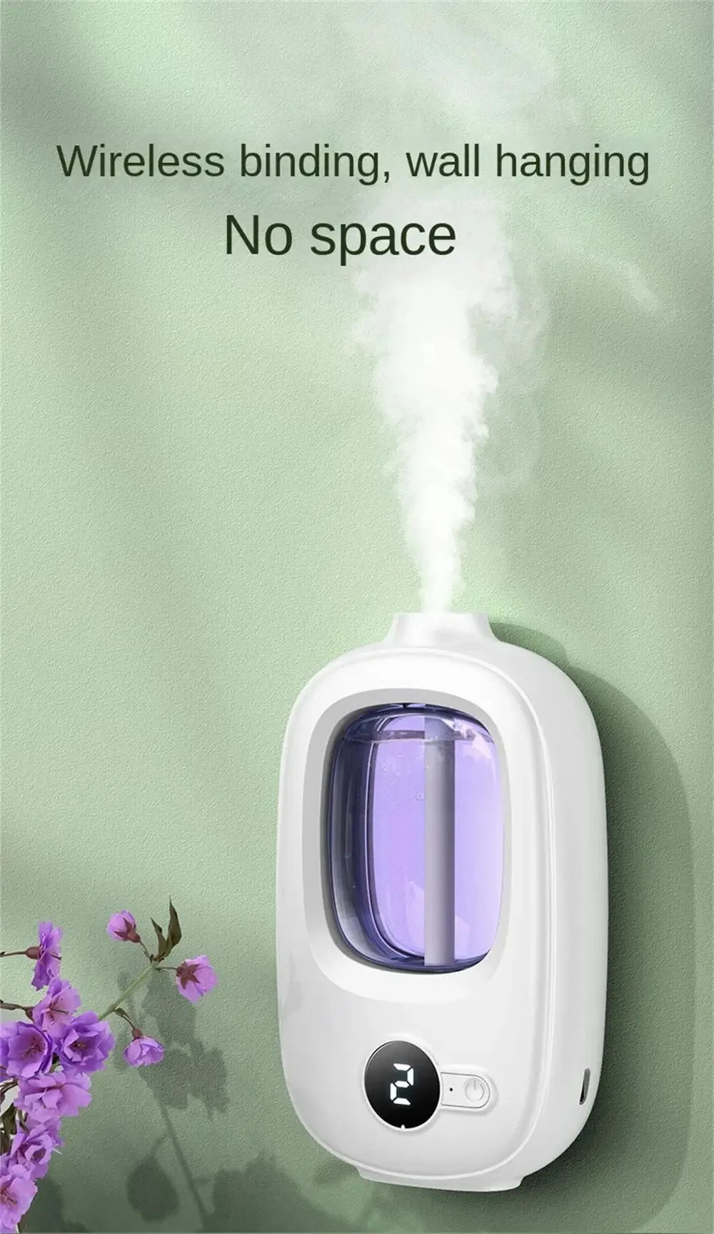 Upgrade Wall Mounted Essential Oil Diffuser,Perfume,4 Modes Humidifier,Wireless Car Air Freshener Deodorization Bathroom Home