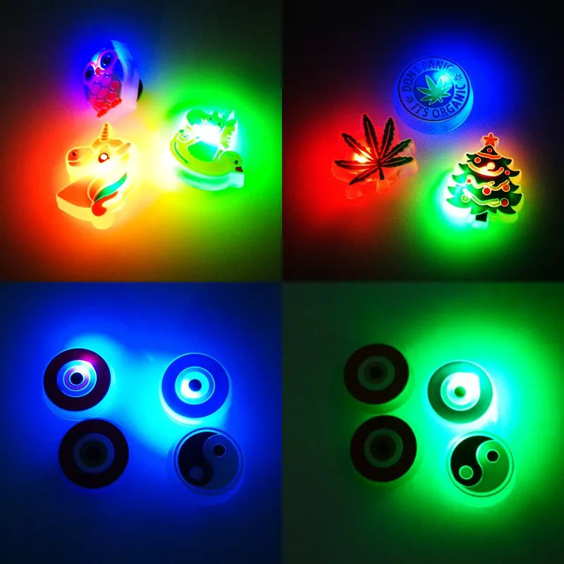 1pcs Owl Unicorn LED Sandal Accessories Shoe Charms for Clog Stethoscope Clips Jeans Clog Pin Football Gamepad Shoe Decoration