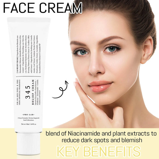 (1/4 PC) Hot 345 Soothing Cream Daily Facial Moisturizer Spots Treatmenty Soothing Repairs Moisturizing
