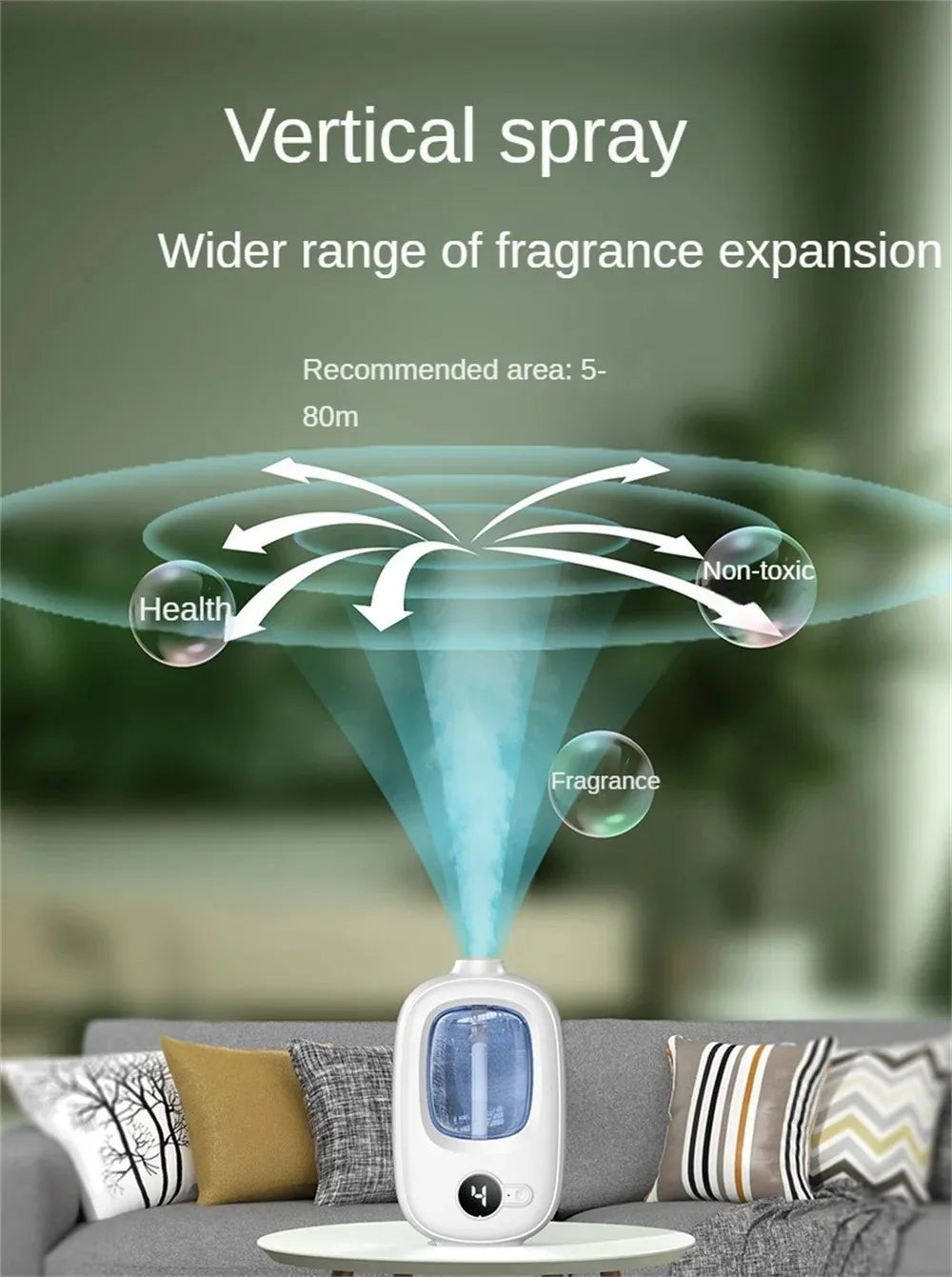 Upgrade Wall Mounted Essential Oil Diffuser,Perfume,4 Modes Humidifier,Wireless Car Air Freshener Deodorization Bathroom Home