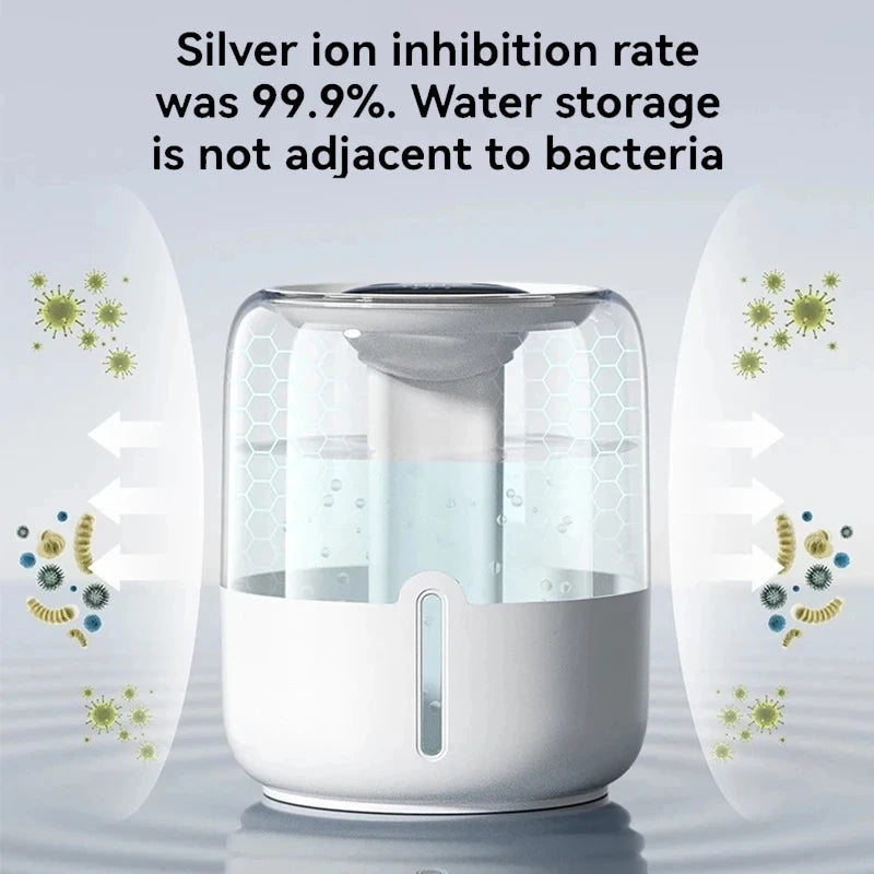 6.8L Large Capacity Humidifier USB Double Spray Quiet Humidifier Home Dormitory Office Bedroom Desktop With Night Light