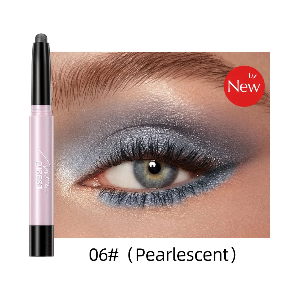 12 Colors Pearlescent Eyeshadow Pencil Waterproof Long Lasting Glitter Shimmer Eye Shadow Pen Eyeliner Stick Eyes Makeup Tools