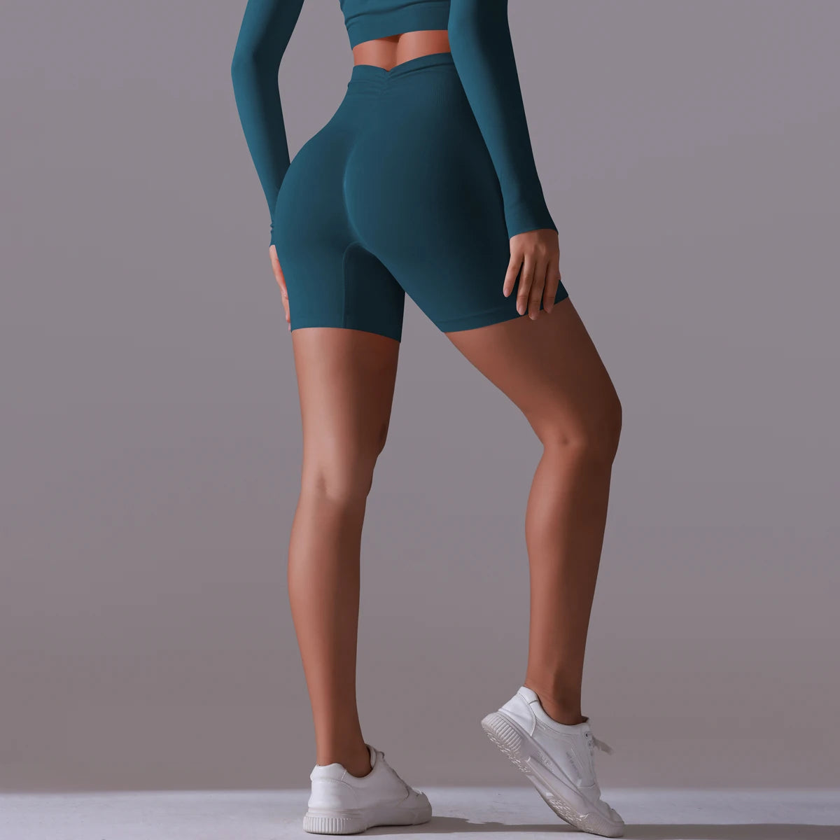 Women Yoga Shorts High Waist Workout Shorts Fitness Yoga Lift Butt Fitness Ladies Yoga Gym Running Short Pants Sportswear