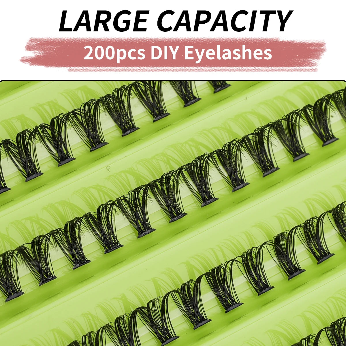 3/10 Rows Wispy False Eyelashes C Curl Individual Cluster Lashes DIY Make Up Eyeslash Extension Natural Faux Cils Makeup Tools