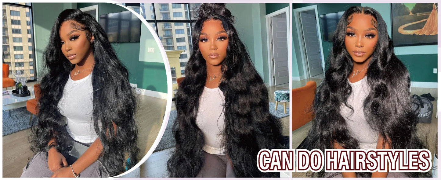 30 40 42Inch Body Wave Wigs Human Hair 13x4 13x6 HD Lace Frontal 100% Human Hair Wig For Black Women 13x5 13x7 Lace Closure Wigs