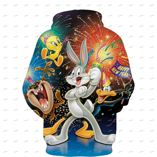 New Bugs Bunny Women's 3D Funny Print Hoodie Casual Men's Hoodies Sport Sweatshirt For Autumn & Winter Pullovers