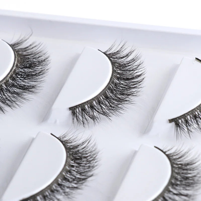 3/5 Pairs Fake Lashes Natural Long False Eyelashes Extension Fluffy 3D Mink Lashes Wispy Strip Eyelashes Makeup Tools maquillaje