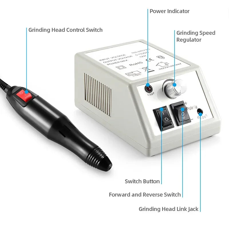 Manicure Tools Nail Drill Machine Professional Nail Sander Gel Polisher Drill Pen Apparatus Electric Manicure Set Gel Remove