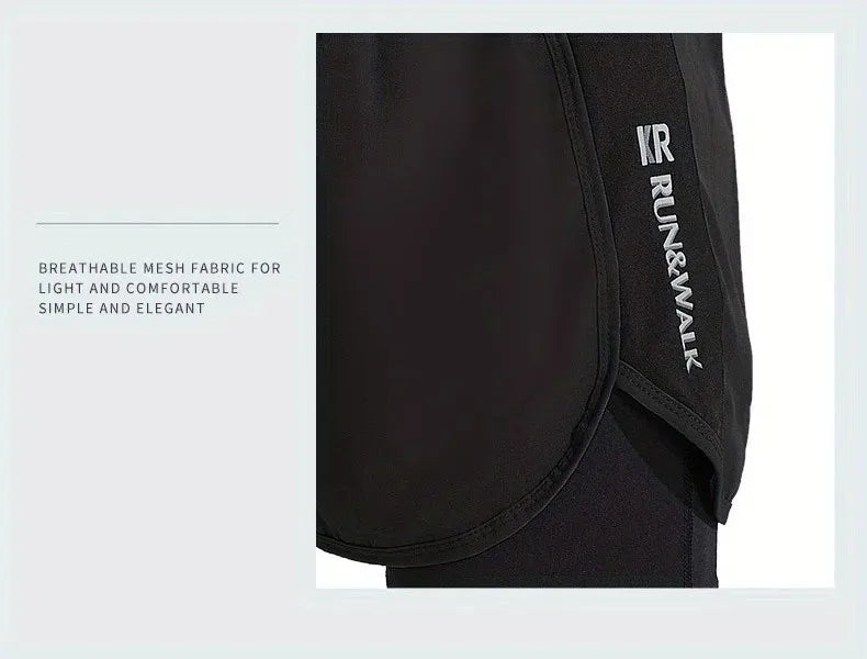 Men's Aloe Pants Athletic Shorts Two-Layer Swim Trunks: Quick-Drying, Stylish & Comfortably Fit for Beach, Pool & Hot Spring