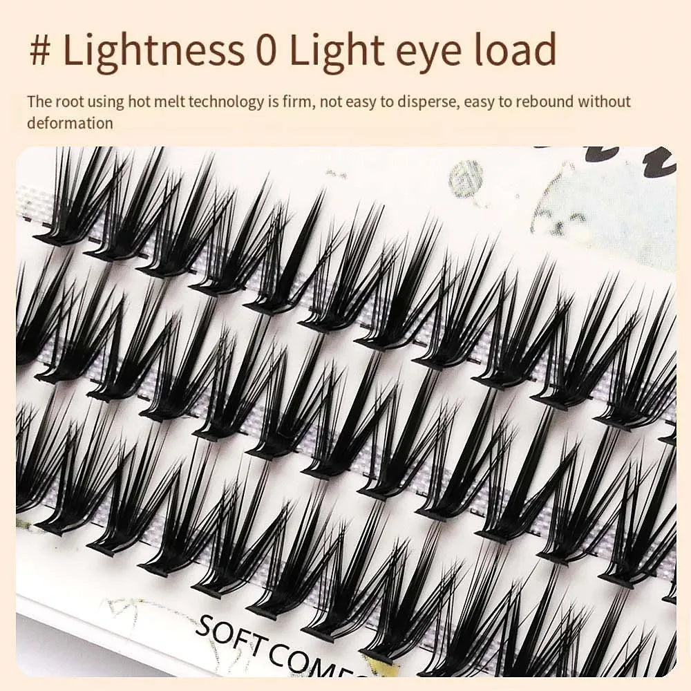 New 20D L Curl Cluster Eyelash Extensions Natural Mink Lashes 1 Box/60 Bundles Individual Eyelash Makeup Tools Cilias Volume