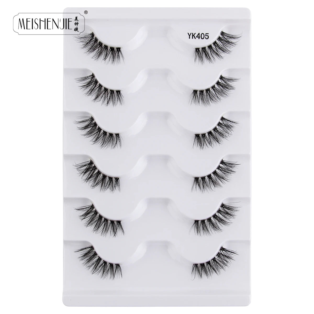 Hot Sale 3/5/6 Pairs 3D Mink Lashes Natural Long Cat Half Eyelashes Wispy Fluffy Manga Lashes Makeup Tools Faux Cils maquillaje