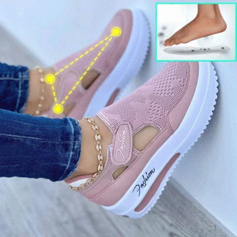 NEW Designer Brand Red Blue Women Sneakers High Quality Tennis Female Canvas Casual Shoes Ladies Platform Hollow Out Sport Shoes