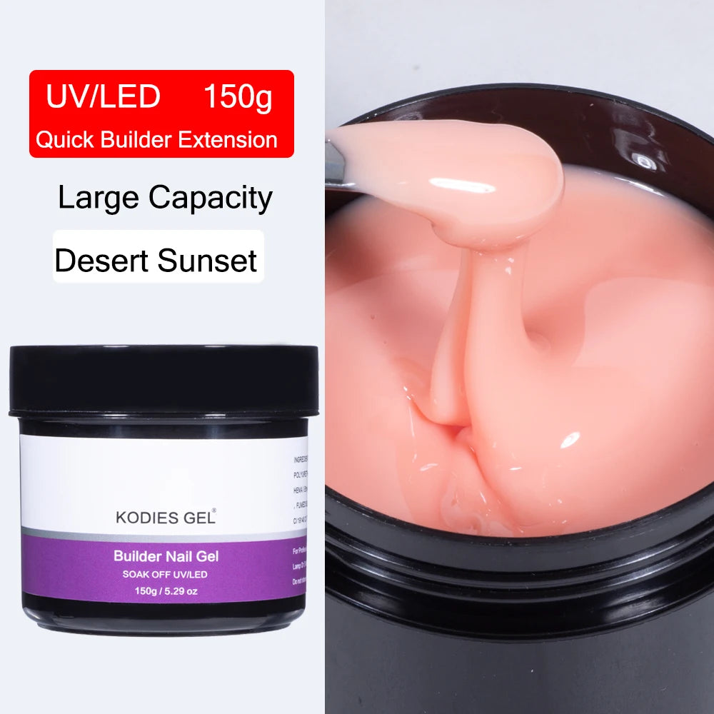 KODIES GEL 150g Builder Naill Art Gel for Extensions Jelly Pink Hard Gel Nail Polish UV Semi Permanent Vernis French Manicure