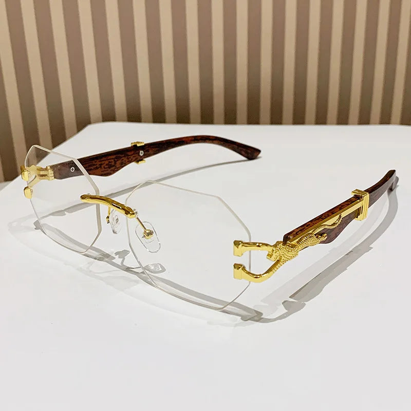 1 Pc Fashionable Trendy Women Men Sunglasses Frameless Rectangular Personalized Sunglasses Gradient Sun Glassesfor Daily Life ﻿