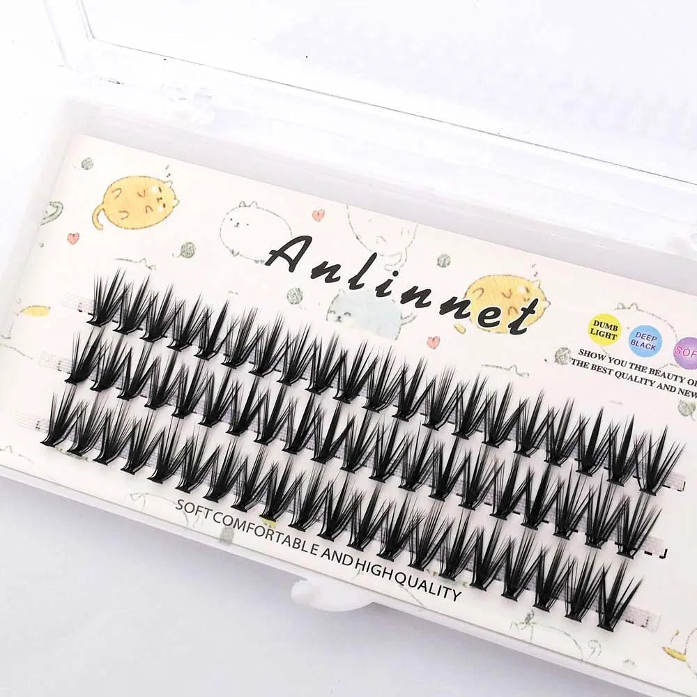New 20D L Curl Cluster Eyelash Extensions Natural Mink Lashes 1 Box/60 Bundles Individual Eyelash Makeup Tools Cilias Volume