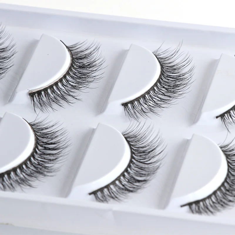 3/5 Pairs Fake Lashes Natural Long False Eyelashes Extension Fluffy 3D Mink Lashes Wispy Strip Eyelashes Makeup Tools maquillaje