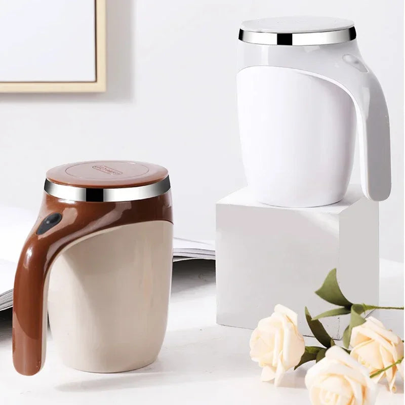Portable Automatic Stirring Cup Rechargeable Coffee Electric Stirring Stainless Steel Rotating Magnetic Household Drinking Tools