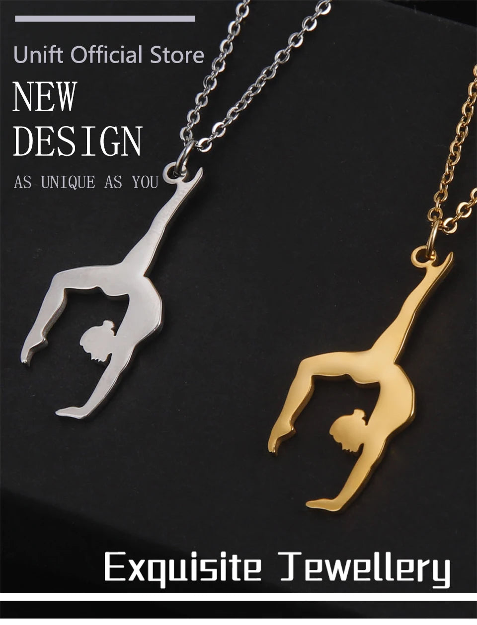Rhythmic Gymnastics Necklace Women Trend 2025 Gymnast Stainless Steel Jewelry BFF Dancer Girl Sport Accessories Mother Day Gift