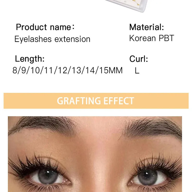 New 20D L Curl Cluster Eyelash Extensions Natural Mink Lashes 1 Box/60 Bundles Individual Eyelash Makeup Tools Cilias Volume