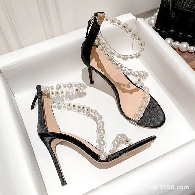 High Heel Sandal for Women All-Match Buckle Strap 2025 Summer Espadrilles Platform Female Shoe High-heeled Fashion Stiletto Silv