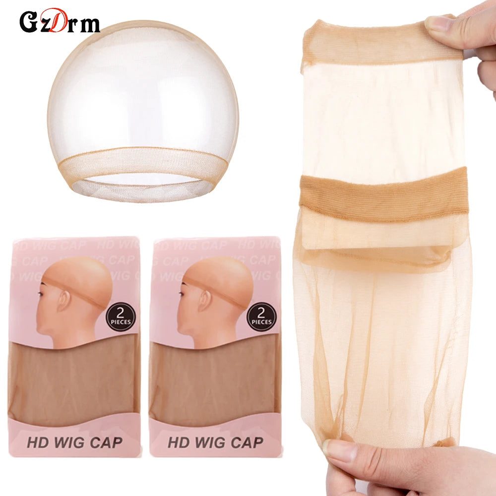 10-100pcs Cheap 10/20Pcs Hd Wig Thin Stocking Cap Wig Deluxe Wig Cap Hair Net For Weave Nylon Stretch Mesh Wig Cap Hd Wig Caps