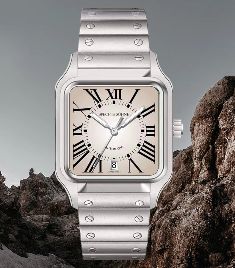 2024 New High Quality Specht & Söhne Watch Miyota Automatic Mechanical Watches Wine Red Sapphire Stainless Steel Watch For Men