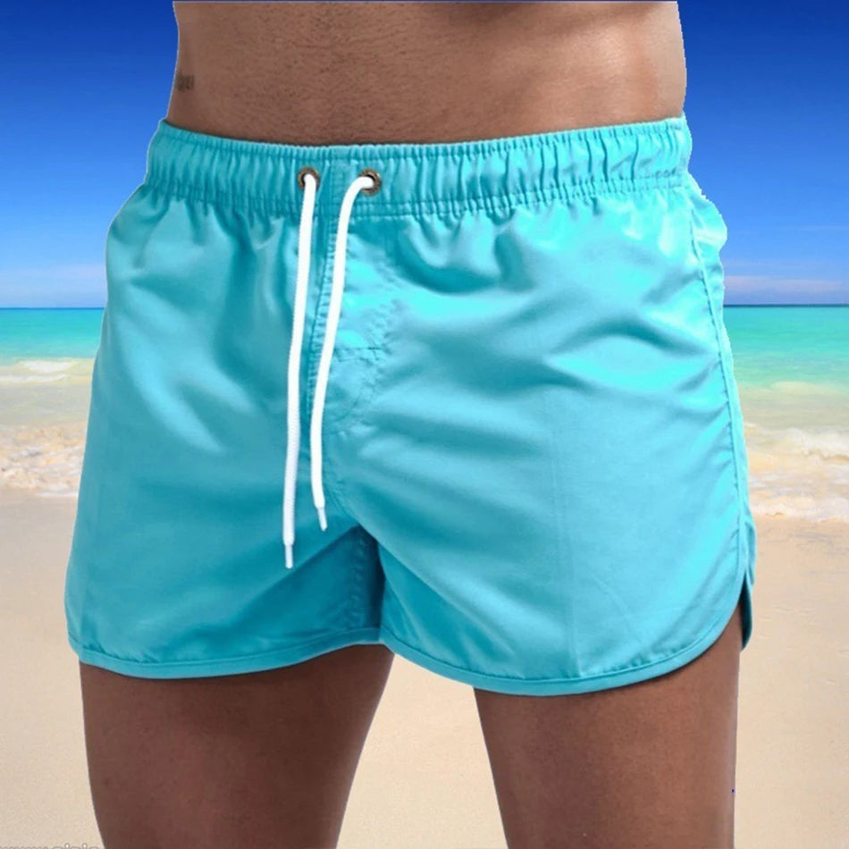 Shorts For Men 2023 Summer Men's Swimwear Shorts Brand Beachwear Sexy Swim Trunks Men Swimsuit Low Waist Breathable Beach Wear